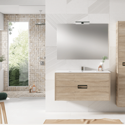 Conjunto de mueble y espejo brises 2 cajones ps