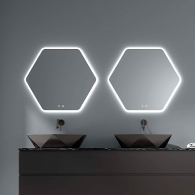 Espejo Poligonal con luz led Mare EB