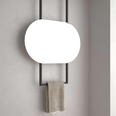 Soporte metàlico de techo con toallero para espejo EUROBATH