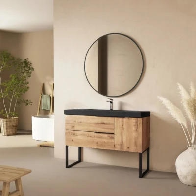 Mueble con patas lavabo ceramico ibiza ko